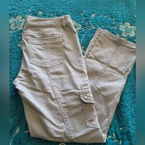 WHBM Blanc Cargo Gray Jeans - 6